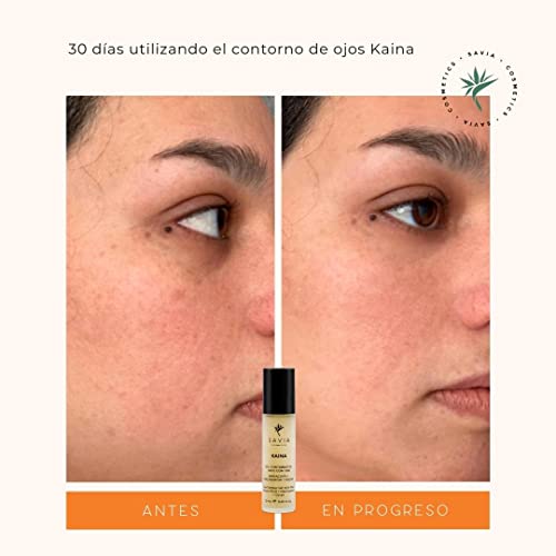 Savia Cosmetics - Contorno de ojos con aceite CBD roll-on, para quitar bolsas y ojeras, con cannabidiol crema, antiojeras mujer y hombre, crema antiarrugas mujer, corrector ojeras