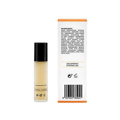 Savia Cosmetics - Contorno de ojos con aceite CBD roll-on, para quitar bolsas y ojeras, con cannabidiol crema, antiojeras mujer y hombre, crema antiarrugas mujer, corrector ojeras