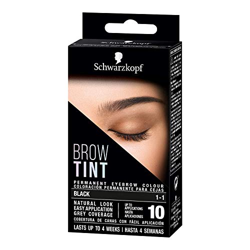 Schwarzkopf Brow Tint - Tinte De Cejas Negro Tono 1.1 – Coloración permanente - Color natural y duradero de hasta 4 semanas