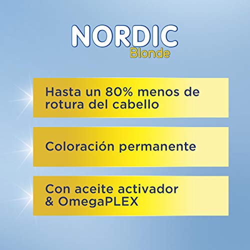 Schwarzkopf Nordic Blonde L1 Aclarante Intensivo - Coloración Permanente Sin Amoníaco - Aclara Hasta 7 Tonos - Con Aceite Activador&Omegaplex - Pack de 3