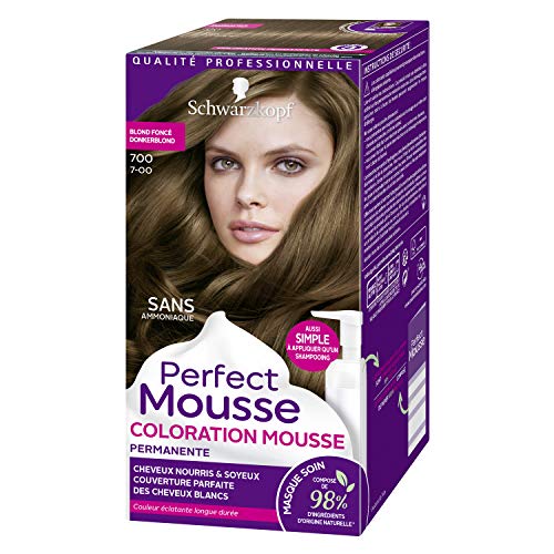 Schwarzkopf – Perfect espuma – Coloración permanente – Rubio Oscuro 700