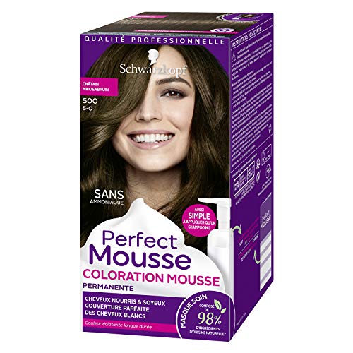 Schwarzkopf Perfect Mousse – Coloración permanente – Castaño 500