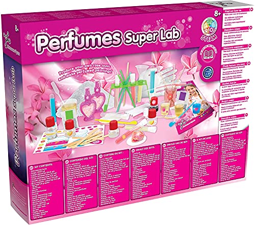 Science4you - Super Laboratorio de Perfumes para Niños +8 Años - Kit Cientifico con 13 Experimentos para Niños: CREA Tus Perfumes y Sales de Baño, Laboratorio de Quimica, Juegos Educativos +8 Años