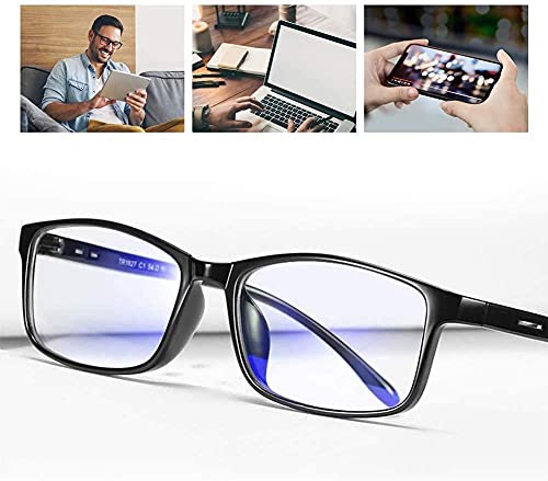 SCOBUTY Gafas Luz Azul,Gafas de Ordenador,Gafas con Filtro de luz Azul,Gafas de Pantalla,Antiluz Azul,Anti UV, Gafas para Ordenador Gaming PC para Hombre Mujer