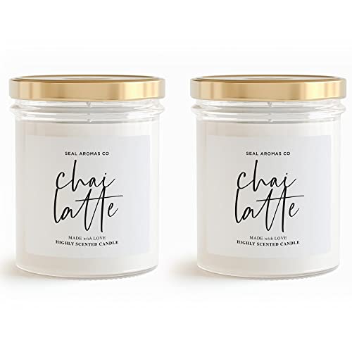 SEAL AROMAS - Vela [ CHAI LATTE ] Pack de 2 unidades The Rustic Collection | Velas aromáticas en frasco, para Cuartos - Hogares - Oficinas - Restaurantes - Boutique - Ducha - Casa.