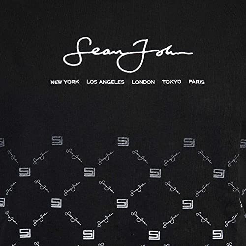 Sean John Classic Logo Allover Gradient - Camiseta blanco/negro M