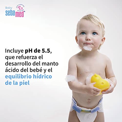 Sebamed - Baby espuma baño, fórmula sin jabón con pH 5.5, refuerza el desarrollo del manto ácido del bebé y el equilibrio hídrico de la piel, 1000 ml