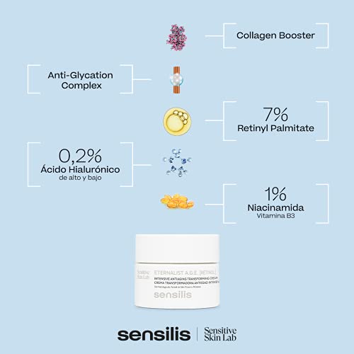 Sensilis Eternalist A.G.E - Crema Transformadora Antiedad Intensiva con Retinol Para Pieles Sensibles o con Rosácea 50 Ml