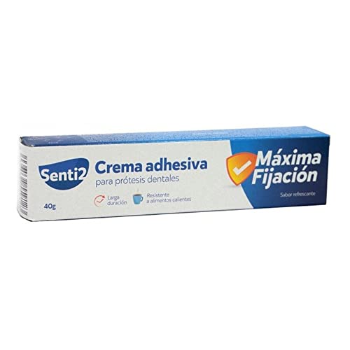 Senti2 Crema Adhesiva Para Prótesis Dentales, color Rosa, 40 g