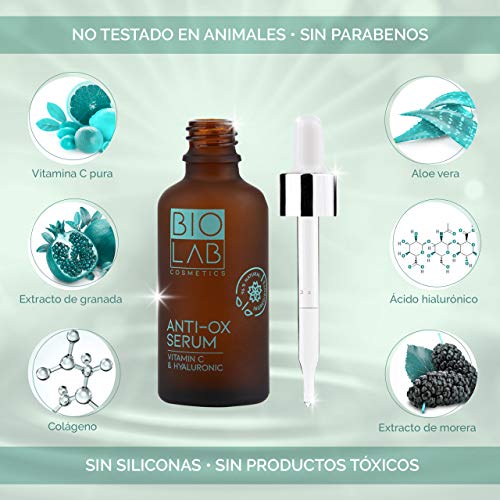 Serum Con Vitamina C Y Acido Hialuronico - Acido Hialuronico Vitamina C Serum - Acido Hialuronico Y Colageno - Serum Hidratante Anti Edad