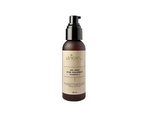 Serum facial de ácido hialurónico puro y vitamina C (100 ml). 100% natural. Efecto antiarrugas instantáneo y duradero para cara, contorno de ojos, cuello y escote.