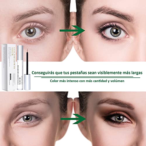 Serum Pestañas, 5ml Acondicionador Pestañas Crecimiento Extensión, Crece Pestañas y Cejas, Serum Para Crecimiento de Pestañas Fuertes, Fortalecedor de Pestañas