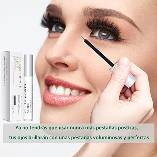 Serum Pestañas, 5ml Acondicionador Pestañas Crecimiento Extensión, Crece Pestañas y Cejas, Serum Para Crecimiento de Pestañas Fuertes, Fortalecedor de Pestañas