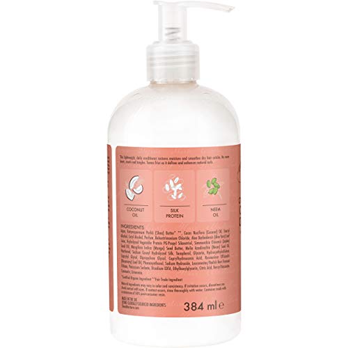 Shea Moisture - Acondicionador para rizos más brillantes con coco e hibiscus, 384 ml, 1 unidad