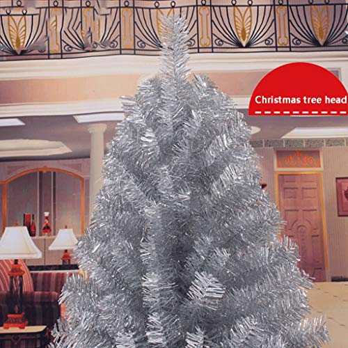 Shu 4 pies articulado Artificial canadienses Abeto árbol de Navidad Enciende/fácil de Montar Soporte del árbol de Navidad - Plata 120 CM