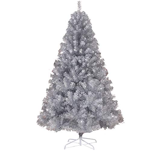 Shu 4 pies articulado Artificial canadienses Abeto árbol de Navidad Enciende/fácil de Montar Soporte del árbol de Navidad - Plata 120 CM