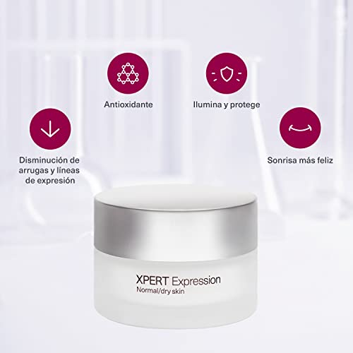 Singuladerm - XPERT Expression - Crema hidratante antiedad - Crema antiarrugas mujer - Antioxidante - Antipolución - Piel normal / seca - 50ml