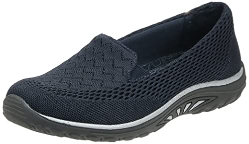 Skechers Reggae Fest Willows - Zapatos Planos para Mujer, Azul (Malla Azul Marino), 38 EU