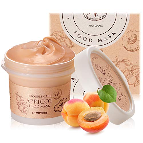 SKIN FOOD since 1957 Mascarilla Albaricoque "Trouble Care" 120g - Limpiador de poros faciales y calmante de la piel del cuerpo - Mascarillas faciales para lavar con calamina rosa (4.23 oz)