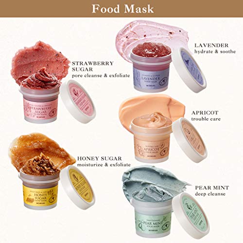 SKIN FOOD since 1957 Mascarilla Albaricoque "Trouble Care" 120g - Limpiador de poros faciales y calmante de la piel del cuerpo - Mascarillas faciales para lavar con calamina rosa (4.23 oz)