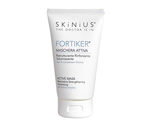 Skinius - Fortiker - Mascarilla activa, reestructurante, fortalecedora y voluminizadora para cabello sedoso y brillante, 150 ml