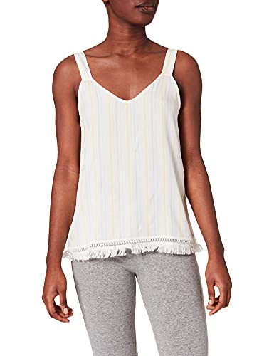 Skiny Damen Spaghettishirt Festival Vibe Sleep Camiseta de Pijama, Pastel Stripes, 40 para Mujer