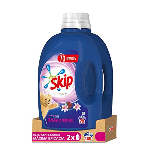 Skip Ultimate Detergente Líquido Fragrancia Mimosín 70 lavados, Pack de 2