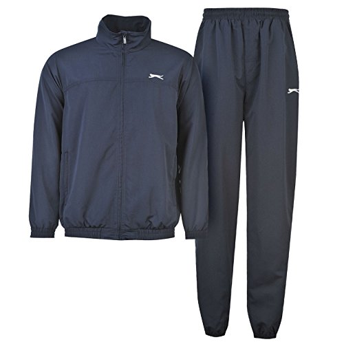 Slazenger - Chándal para hombre (manga larga, cierre con cremallera), azul marino, medium