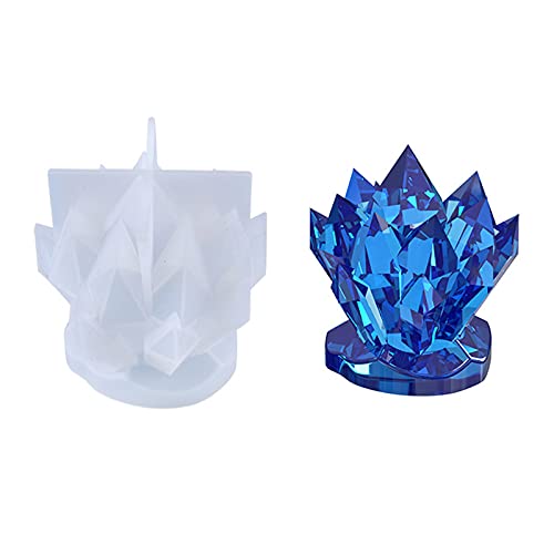 SM SunniMix Moldes de Velas de Silicona durables de racimo de Flores en Forma de Iceberg para Hacer Velas, Molde cónico Alto clásico, Gran artesanía Hecha a Mano,