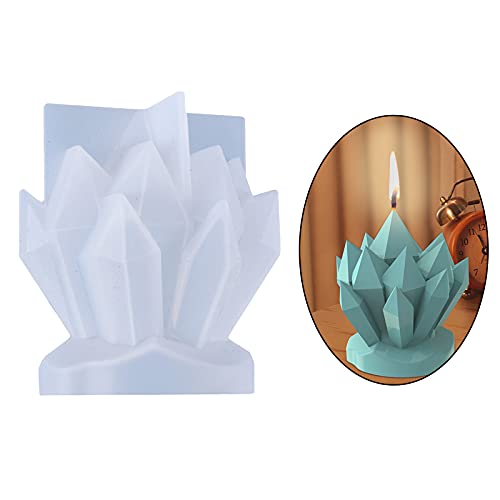 SM SunniMix Moldes de Velas de Silicona durables de racimo de Flores en Forma de Iceberg para Hacer Velas, Molde cónico Alto clásico, Gran artesanía Hecha a Mano,