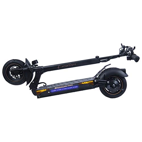 SmartGyro SpeedWay PRO - Patinete Eléctrico de 1200 W con 3 velocidades, Batería 15.000 mAh 48V, Doble suspensión reforzada, Frenos de disco, 4 intermitentes, Scooter, Hasta 55 Km de autonomía