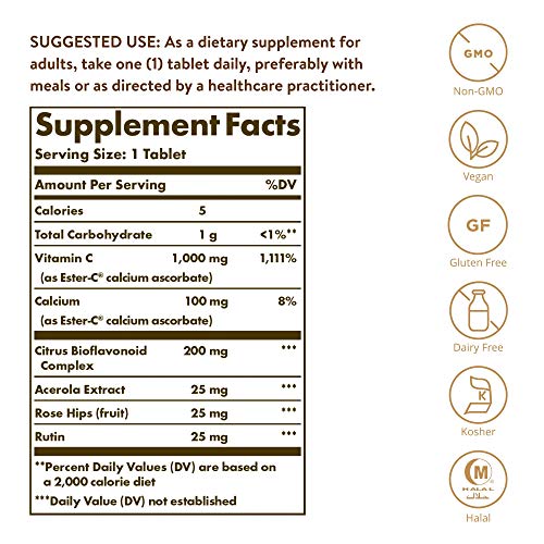 Solgar 1000mg Esterc Plus Vitamina C 180 Cápsulas 180 g