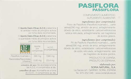 Soria Natural Pasiflora Vitaminas - 60 Cápsulas