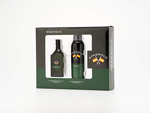 SPAGNOLO - Esencia, Estuche Regalo de Hombre, Pack de 2 Piezas (Perfume 75 ml + Desodorante Antitranspirante en Spray 200 ml)