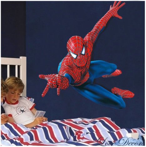 Spiderman XXL Enorme Grande hombre araña Pegatinas de pared Niños Niños Dormitorio Decal art Mural Decor.