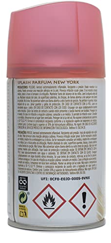 SPLASH| Aerosol Ambientador Coopermatic | Recambio Automático | Alta Perfumería para su Hogar | Fragancia New York | Contenido: 250 ml