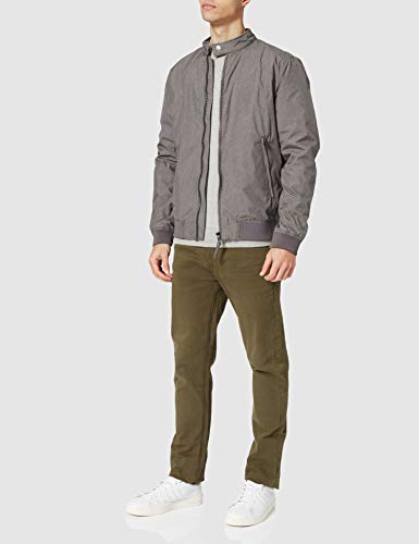 Springfield Chaqueta técnica Textura Cuello Tira, Gris Oscuro, XS para Hombre