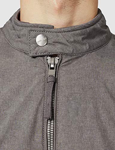 Springfield Chaqueta técnica Textura Cuello Tira, Gris Oscuro, XS para Hombre