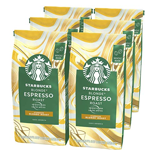 STARBUCKS Blonde Café De Grano Entero De Tostado Suave 6 Bolsa de 200g