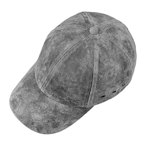 Stetson Gorra Béisbol Rawlins Pigskin Hombre - de Baseball Verano Hebilla Metal, con Visera Verano/Invierno - Talla única Gris