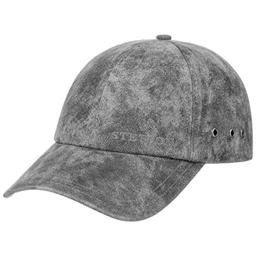 Stetson Gorra Béisbol Rawlins Pigskin Hombre - de Baseball Verano Hebilla Metal, con Visera Verano/Invierno - Talla única Gris