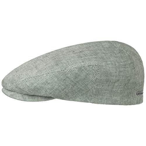 Stetson Gorra Just Linen Hombre - Made in The EU de Verano Lino Gorro Ivy con Visera, Forro Primavera/Verano - 56 cm Verde Menta