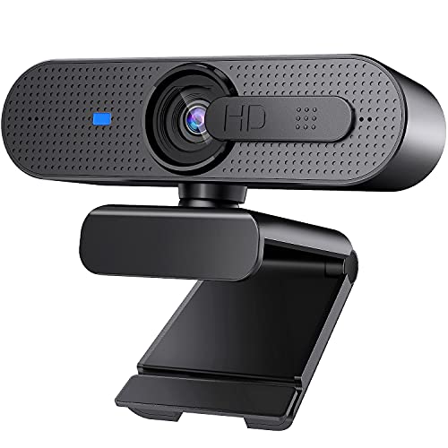 Streaming Webcam1080P Full HD con tapa de privacidad, cámara web autofocus, doble micrófono estéreo para Zoom, Skype, chat de vídeo, conferencia, compatible con PC, Mac, Windows