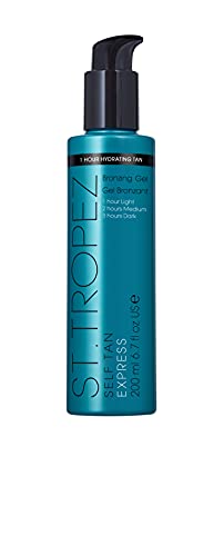 ST.TROPEZ Bronceado falso, gel expreso de bronceado automático, bronceado de 1 hora, gel de bronceado vegano, 100% natural activo, 200 ml