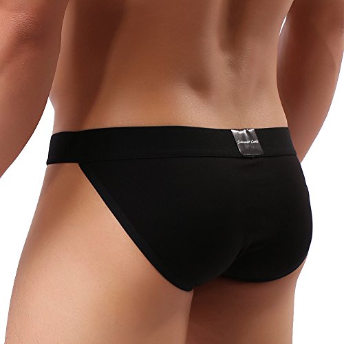 Summer Code Algodón Ropa Interior para Hombres Sexy Slips, Pack de 1/4