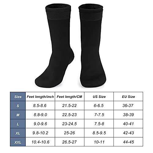 supregear Calcetines de buceo de neopreno de 3 mm, sin deslizamiento, ajustables, para playa, para playa, buceo, buceo, natación, deportes acuáticos, hombres y mujeres