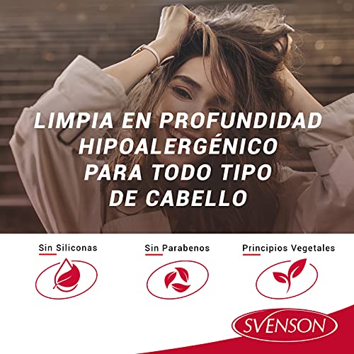 Svenson | Champú Anticaída | Previene y Combate la Caída del Cabello | Rico en Serenoa Serrulata, Morus Alba, Gingko Biloba y Vitamina B | Alta Estimulación del Crecimiento Capilar | Tamaño: 200 ml