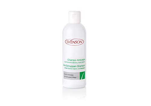 Svenson | Champú Anticaspa Profesional y Natural Para Cabello Sano y Libre De Caspa | Doble Fórmula Con Extracto de Sauce Blanco y Manteca de Karité | Efecto Antiséptico y Alivia el Picor | 200 ml