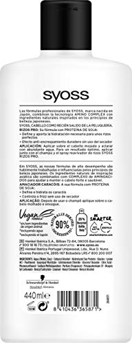 Syoss - Acondicionador Rizos, 440 ml, Para cabello rizado, Rizos definidos, disciplinados e hidratados, Cabello como recién salido de la peluquería