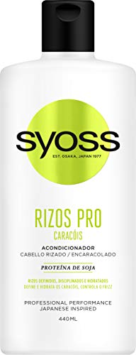 Syoss - Acondicionador Rizos, 440 ml, Para cabello rizado, Rizos definidos, disciplinados e hidratados, Cabello como recién salido de la peluquería